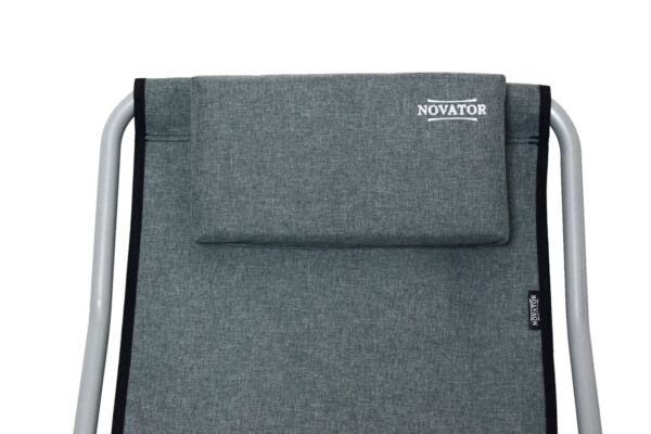 Крісло-Шезлонг Novator SH-7 Grey — Сірий Елегантний Шезлонг для Відпочинку на Природі - Зображення 3