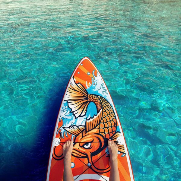 SUP-дошка FunWater KOI GALAXIA 350 см — З Рюкзаком та Трьома Ластами для Комплексу Активностей - Зображення 6