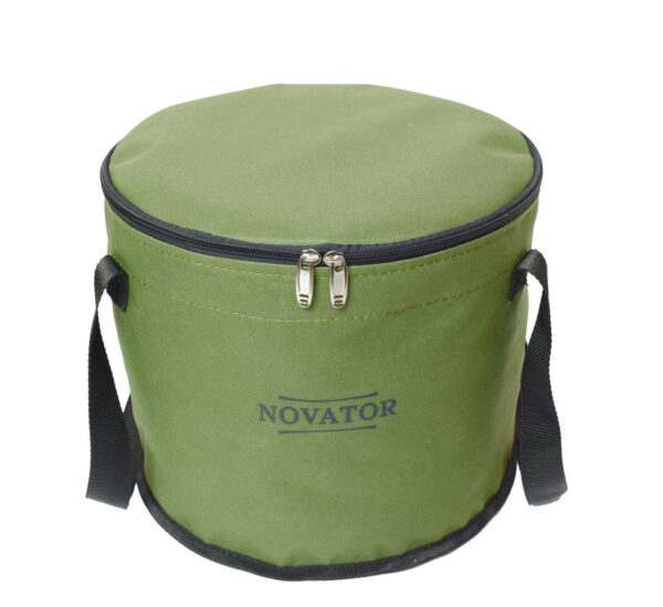Відро на рибалку для прикормки з кришкою Novator VD-2 30x23см
