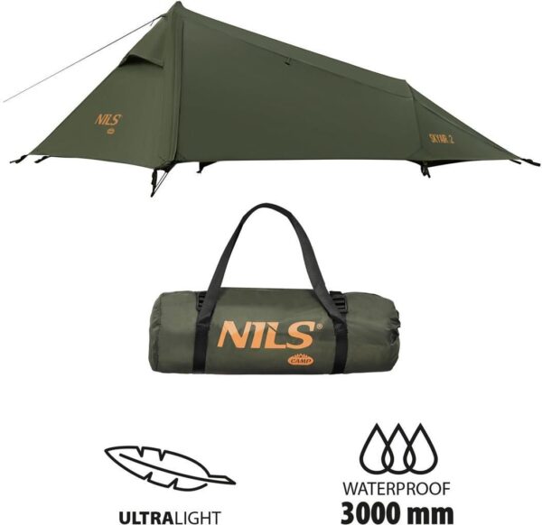 Туристичний Намет SKYAIR NILS CAMP NC2502 — Ультралегкий 2-місний Зелений Захист від Погод - Зображення 5
