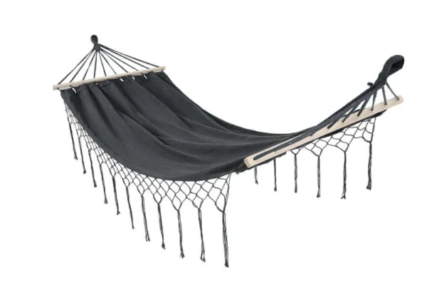 Підвісний Гамак Focus Garden HAWAII 005797 Dark Grey 280×100 см — Елегантний Бахромований Релакс - Зображення 2