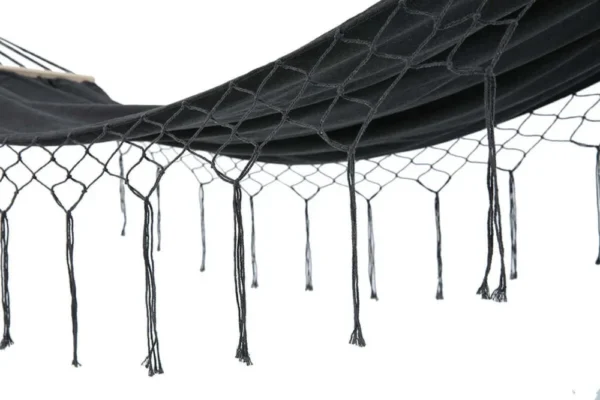 Підвісний Гамак Focus Garden HAWAII 005797 Dark Grey 280×100 см — Елегантний Бахромований Релакс - Зображення 3