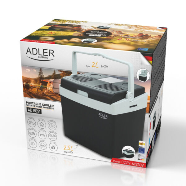 Adler Автохолодильник AD8091 XXL 25 л — 12 V/230 V, Охолодження та Нагрів у Одному Пристрої - Зображення 8