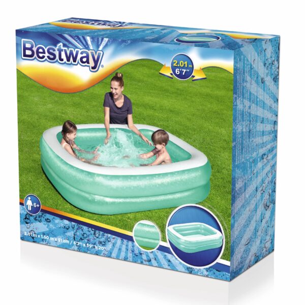 Прямокутний Надувний Басейн Bestway 201×150 см — Практичне Рішення для Невеликих Просторів - Зображення 4