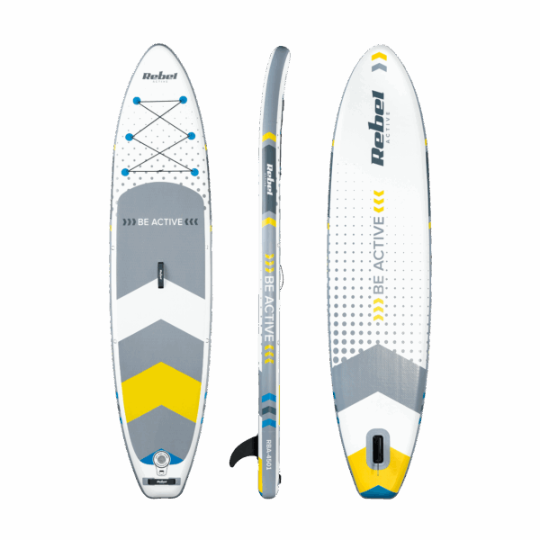 Надувна SUP-дошка Rebel RBA-4501WH 350 см Біло-Сіра з Сидінням — Комфорт і Універсальність на Воді - Зображення 2