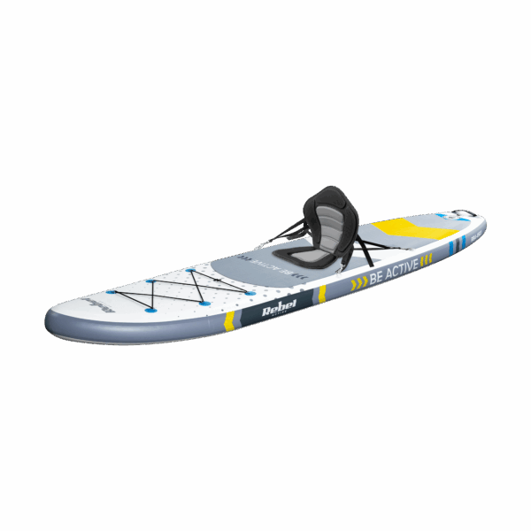 Надувна SUP-дошка Rebel RBA-4501WH 350 см Біло-Сіра з Сидінням — Комфорт і Універсальність на Воді - Зображення 3
