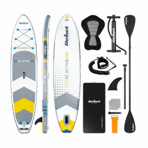 Надувна SUP-дошка Rebel RBA-4501WH 350 см Біло-Сіра з Сидінням — Комфорт і Універсальність на Воді