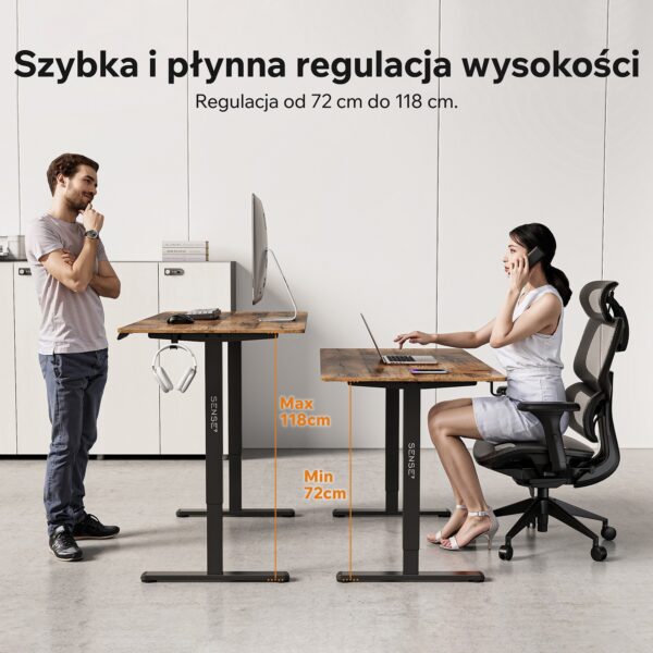 Геймерський стіл SENSE7 Nojo LIGHT 140 см x 70 см ( Wenge) - Зображення 3