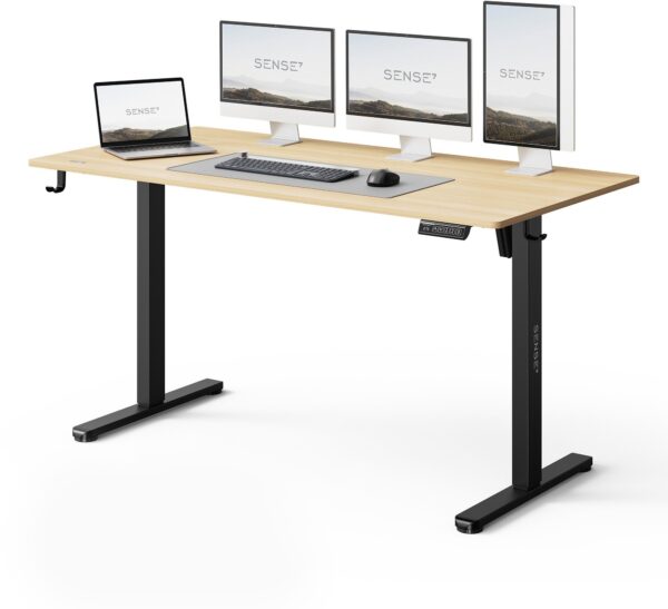 Геймерський стіл SENSE7 Nojo LIGHT 140 см x 70 см ( Black , pine)