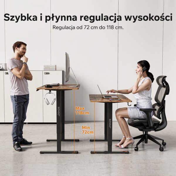 Геймерський стіл SENSE7 Nojo LIGHT 120 см x 60 см ( Wenge) - Зображення 3