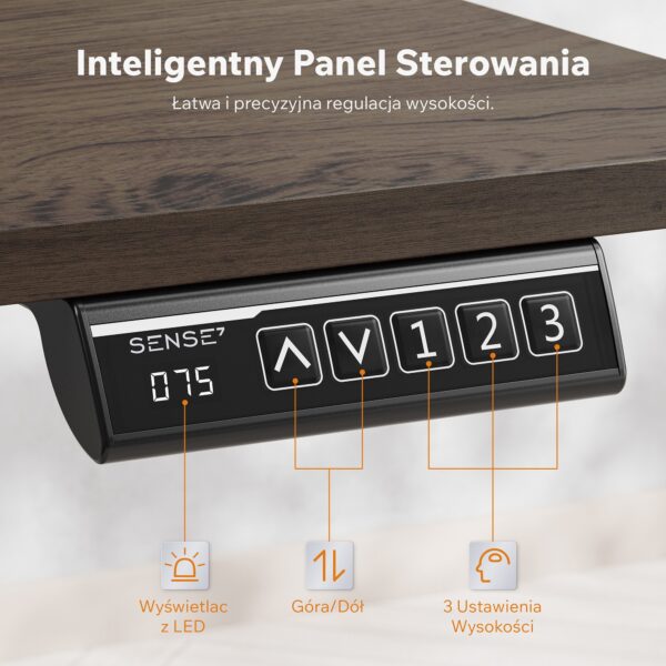 Геймерський стіл SENSE7 Nojo LIGHT 120 см x 60 см ( Wenge) - Зображення 5