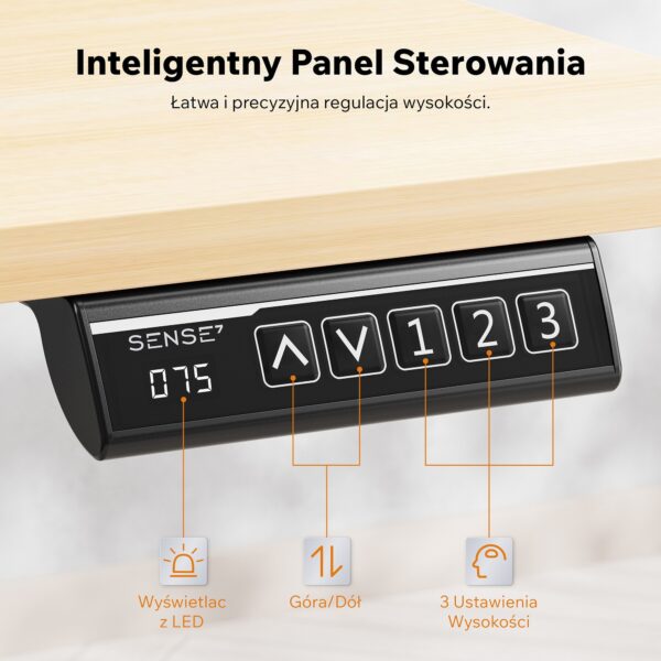 Геймерський стіл SENSE7 Nojo LIGHT 120 см x 60 см ( Black , pine) - Зображення 5