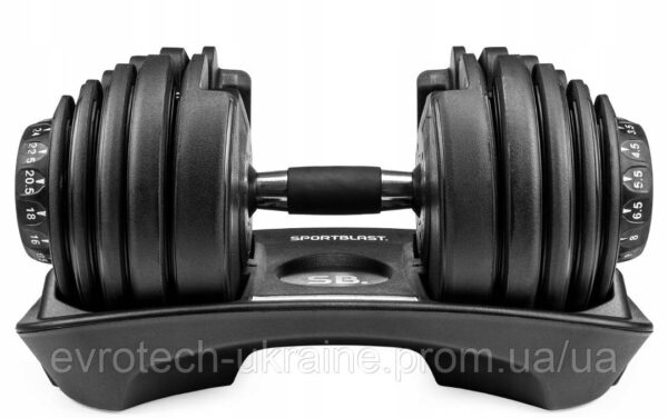 Регульована гантель з покриттям/гумою SPORT BLAST HR 24 1x 24 кг - Зображення 3