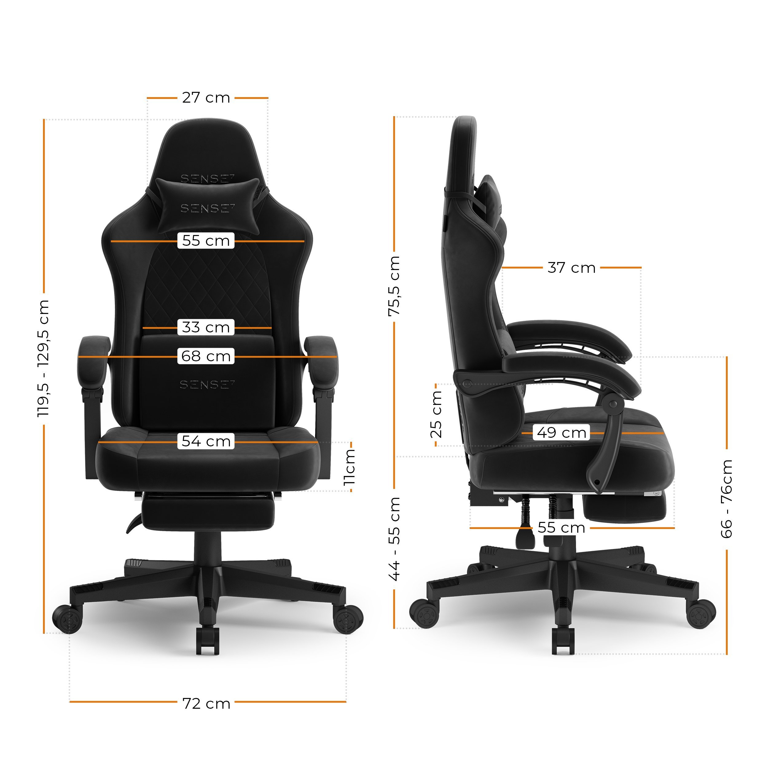 Крісло SENSE7 DEVON, чорна алькантара - Зображення 5