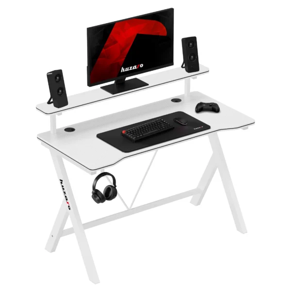 Ігровий стіл з полицею Huzaro 1.9 120 x 56 x 75 см білий