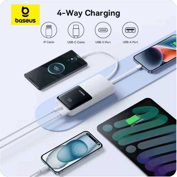 Повербанк Baseus Power Bank 20000mAh PD 22.5W (PPJP312) чорний - Зображення 3