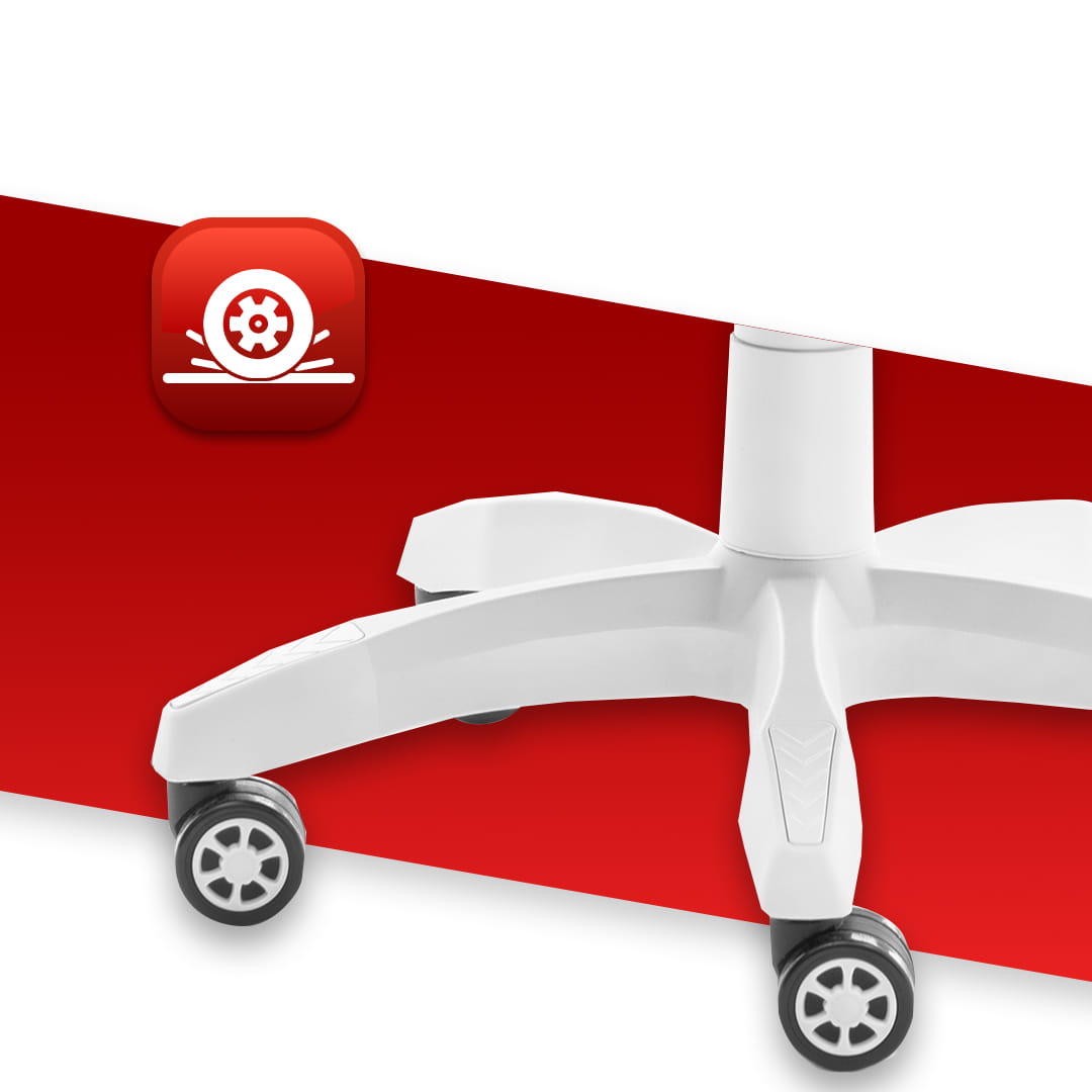 Геймерське крісло Hell's Chair HC-1000 з рожево-білої тканини - Зображення 6