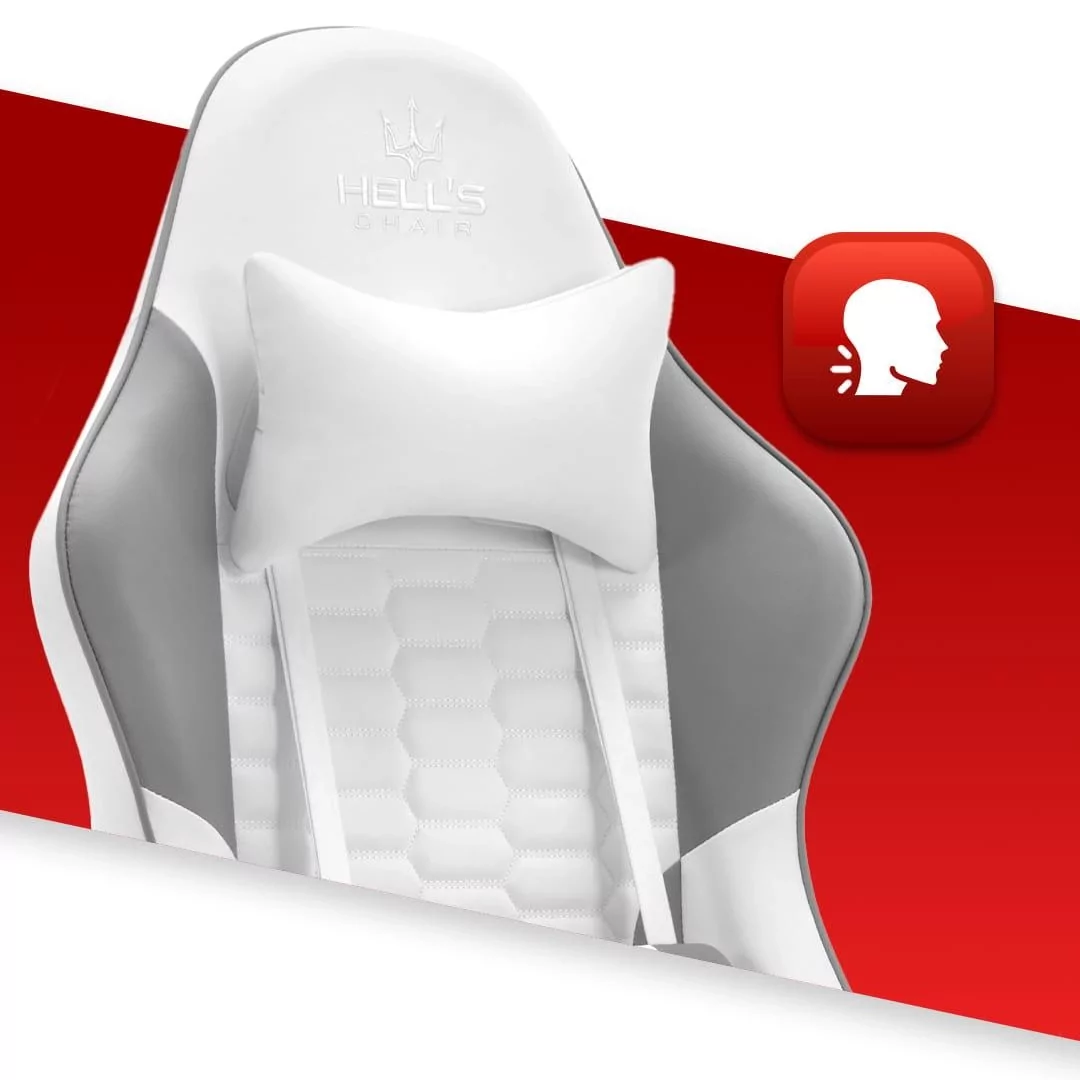 Геймерське крісло Hell's HC-1000 Grey White - Зображення 5