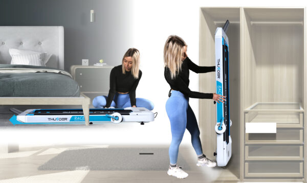 Бігова доріжка електрична THUNDER RACE-WHITE - Зображення 5