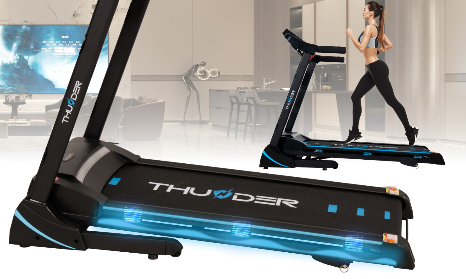 Бігова доріжка електрична THUNDER ICON-BLACK - Зображення 4
