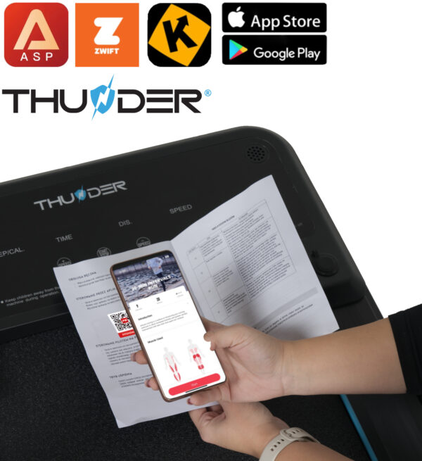 Бігова доріжка електрична THUNDER IMPACT-SILVER - Зображення 6