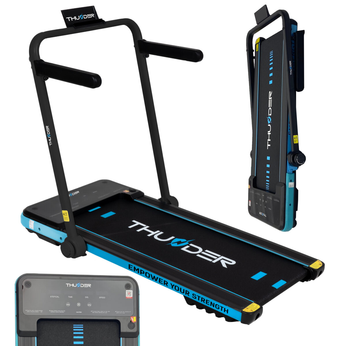 Бігова доріжка електрична THUNDER IMPACT-BLUE - Зображення 2
