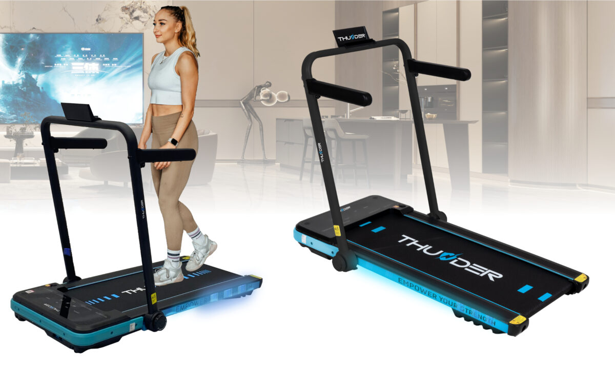 Бігова доріжка електрична THUNDER IMPACT-BLUE - Зображення 6