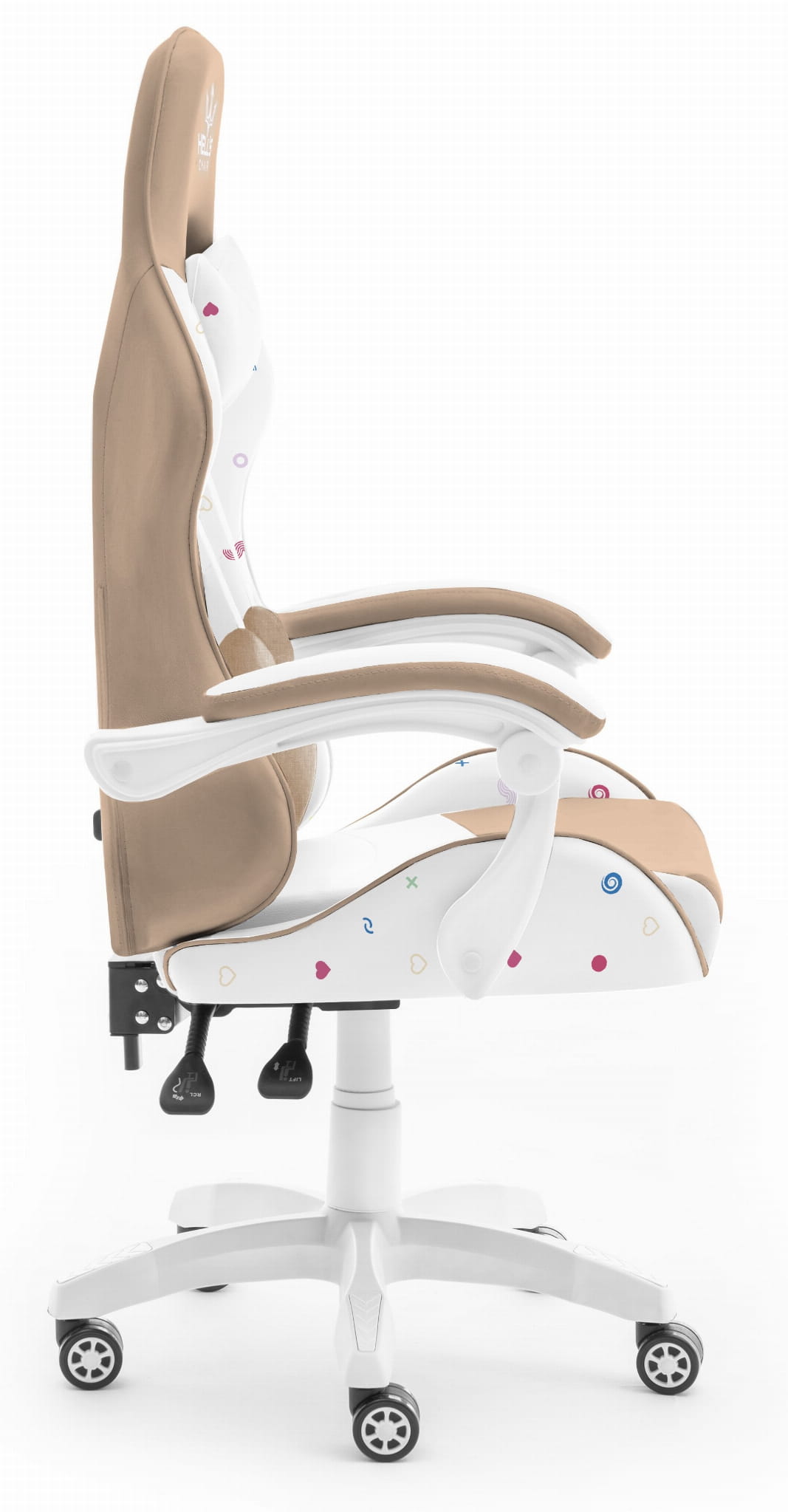 Геймерське крісло Hell's Chair Rainbow Biege екошкіра - Зображення 2