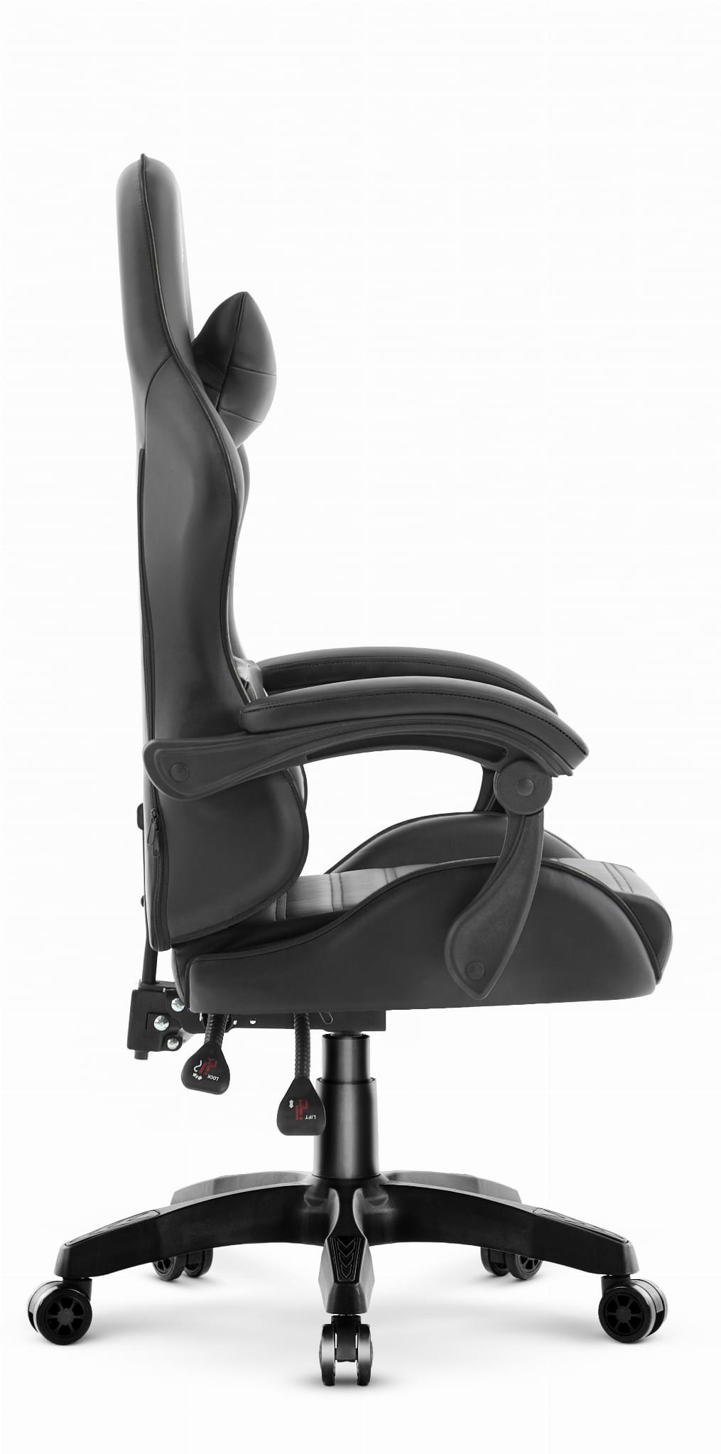 Геймерське крісло екошкіра Hell's Chair HC-1003 2.0 чорне - Зображення 5