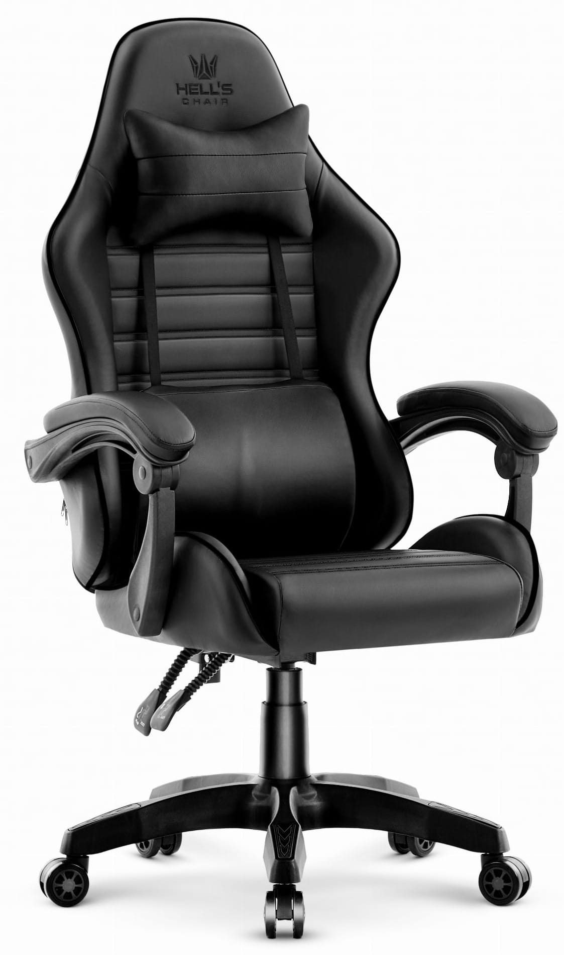 Геймерське крісло екошкіра Hell's Chair HC-1003 2.0 чорне