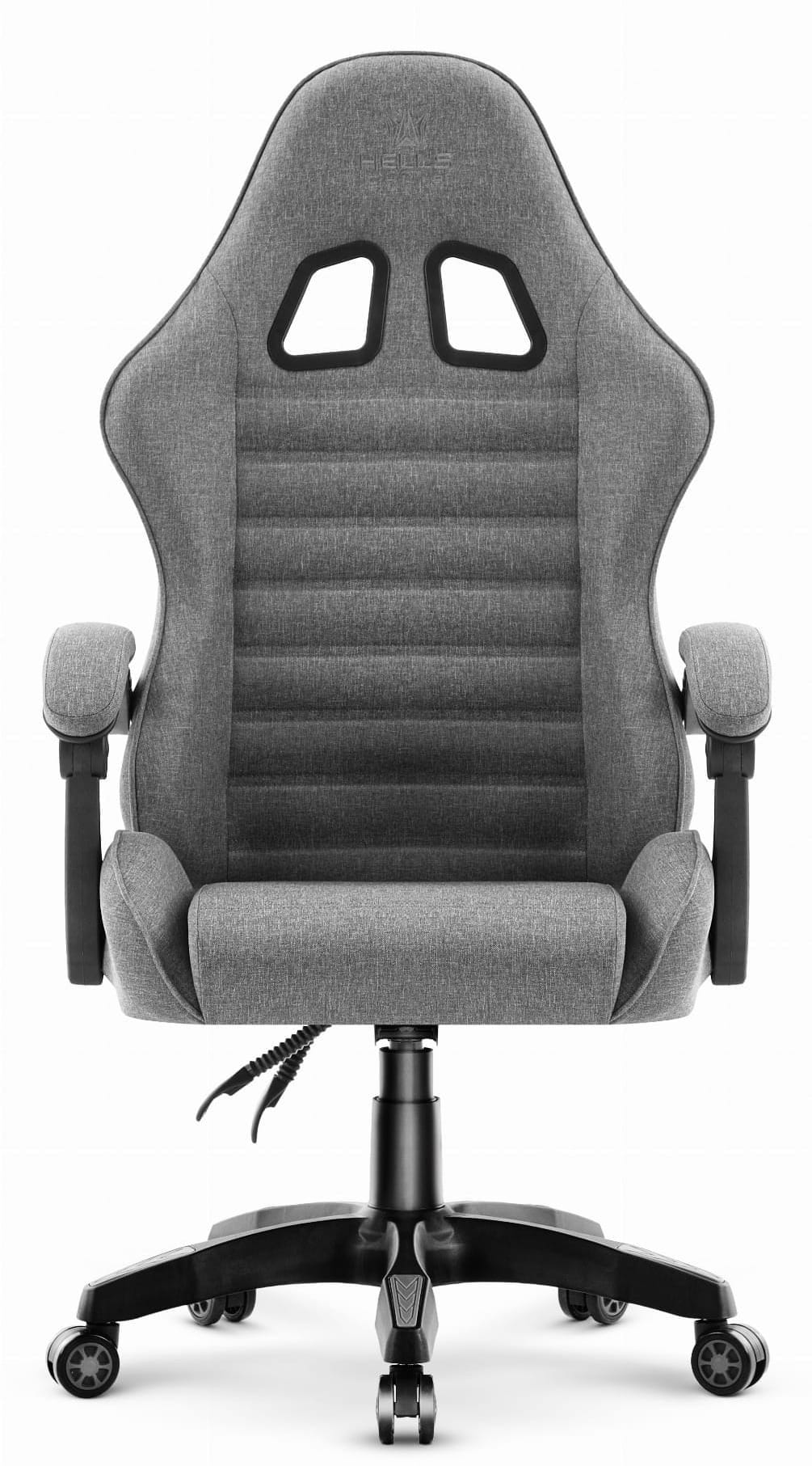 Геймерське крісло Hell's Chair HC-1003 2.0 Grey Black тканина - Зображення 4
