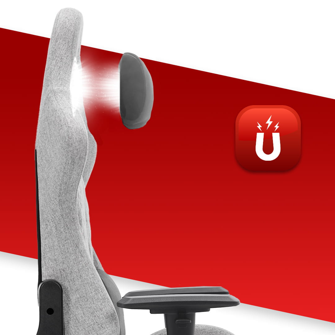 Геймерське крісло Hell's Chair HC-1006 Grey Black тканина - Зображення 7