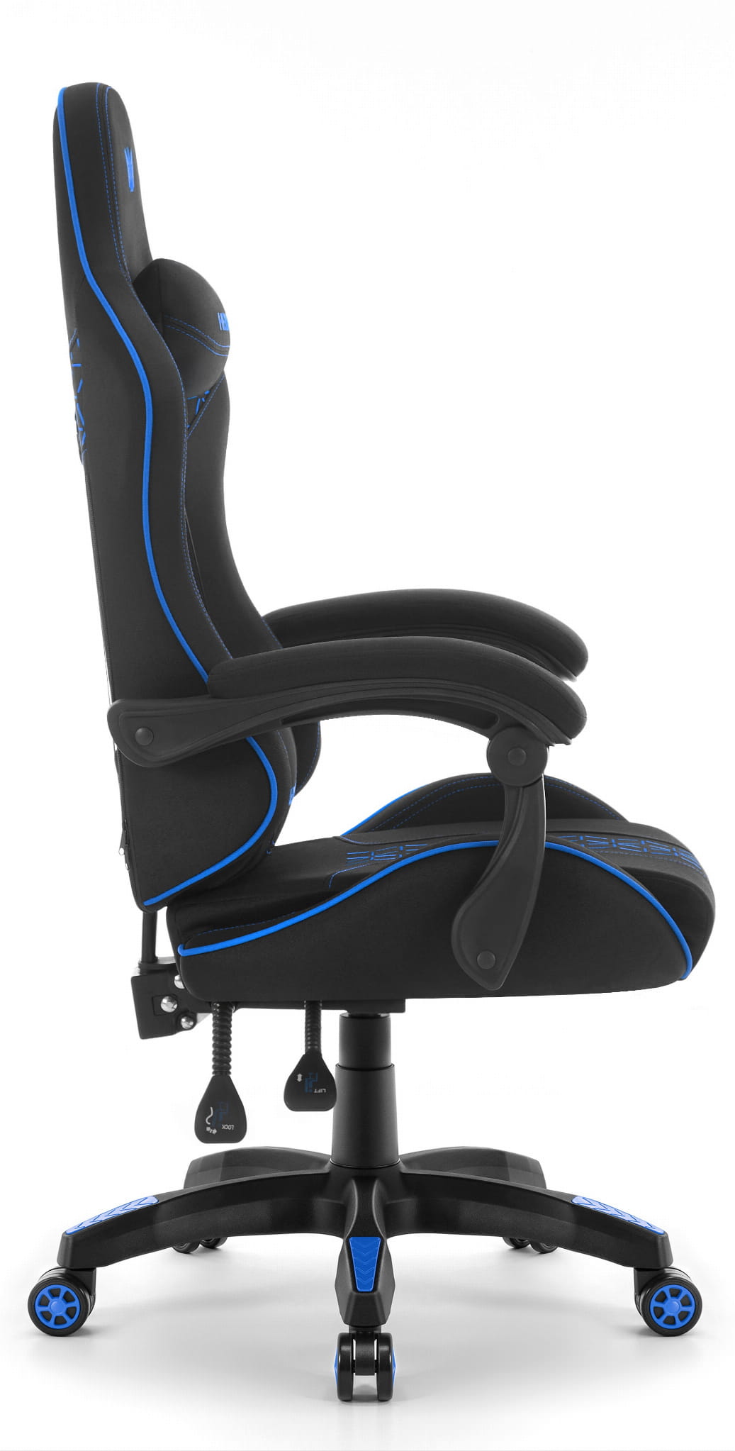 Геймерське крісло Hell's Chair HC-1008 Black Blue 2.0 тканина/сітка - Зображення 3