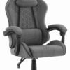 Геймерське крісло Hell's Chair HC-1008 Grey Black 2.0 тканина/сітка