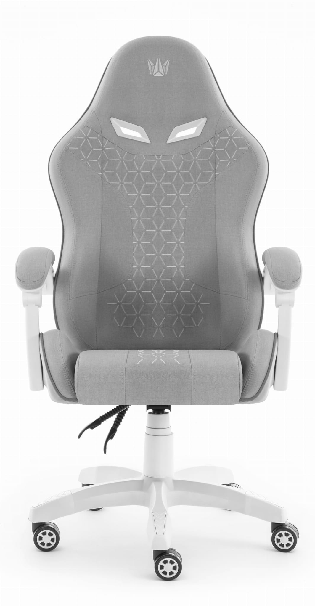 Геймерське крісло Hell's Chair HC-1008 Grey White 2.0 тканина/сітка - Зображення 3