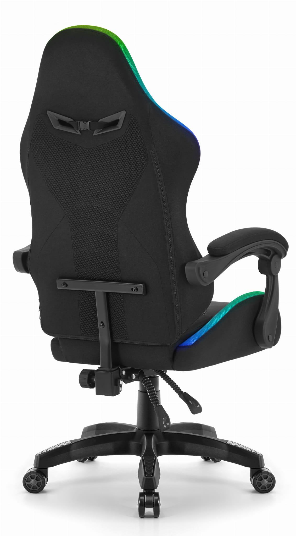 Геймерське крісло Hell's Chair HC-1012 Black LED RGB тканина - Зображення 5