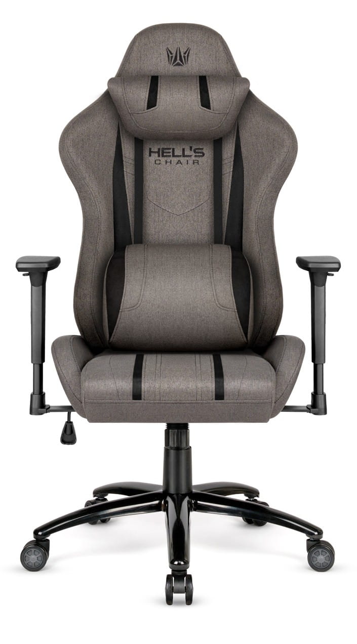 Геймерське крісло Hell's Chair HC-1013 Grey Black тканина - Зображення 2