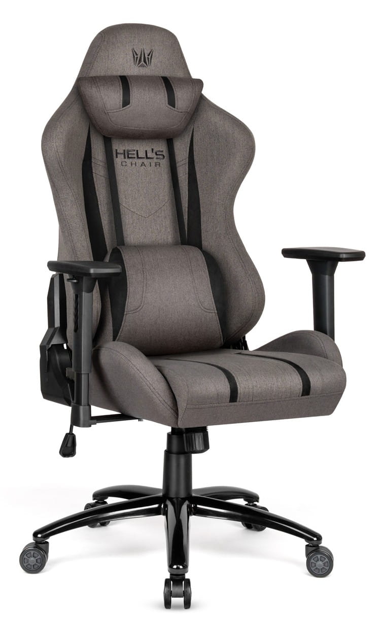 Геймерське крісло Hell's Chair HC-1013 Grey Black тканина