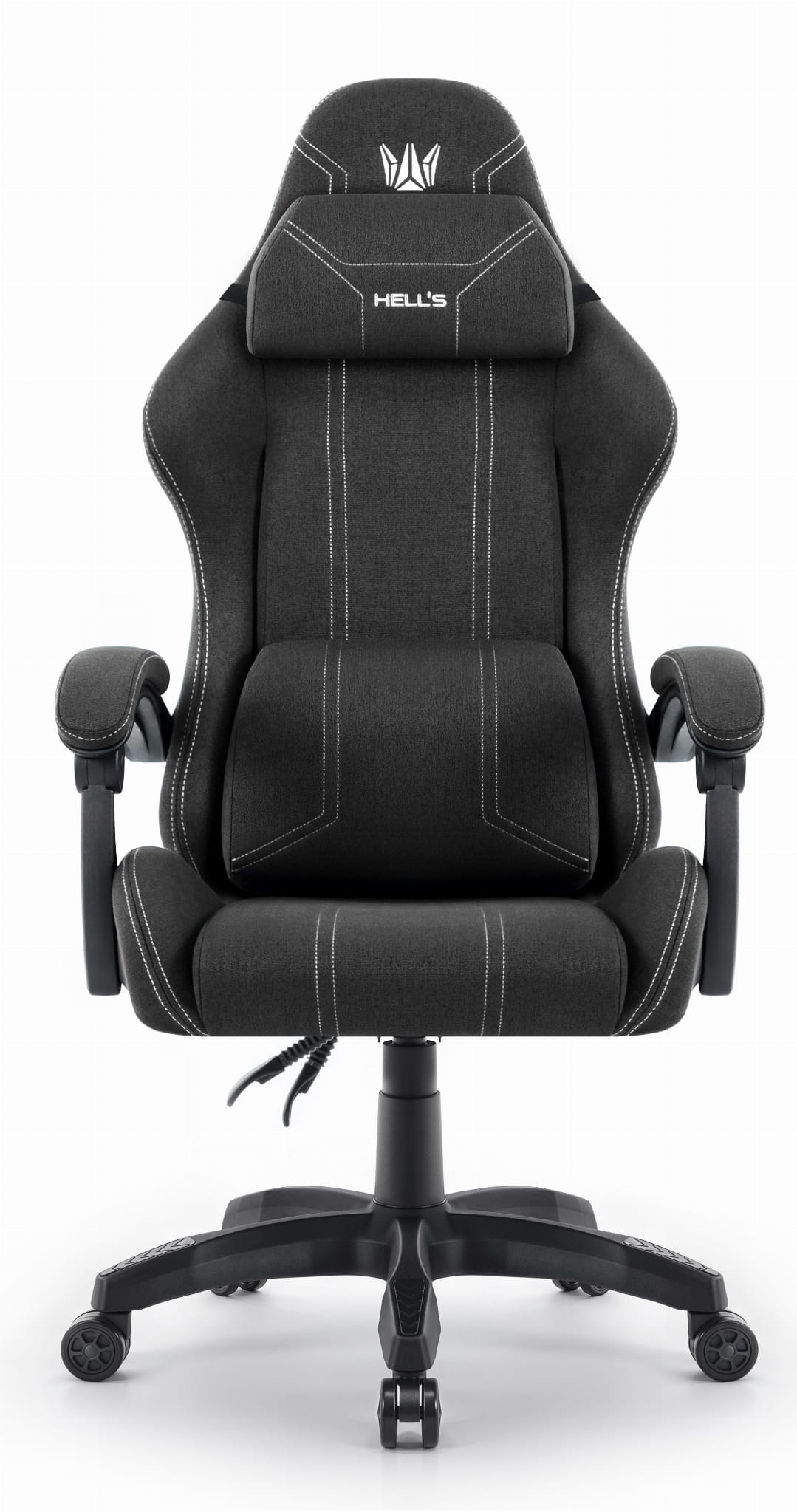 Геймерське крісло Hell's Chair HC-1014 Black White тканина - Зображення 2