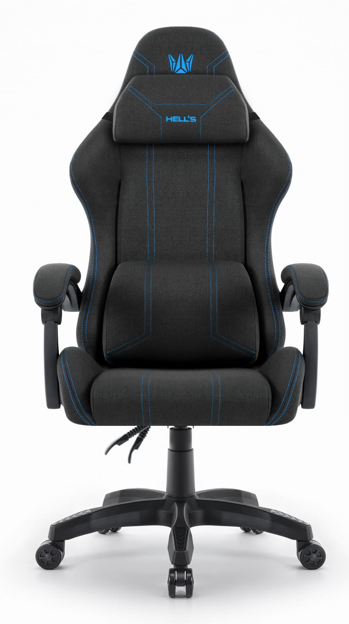 Геймерське крісло Hell's Chair HC-1014 Black Blue тканина - Зображення 2