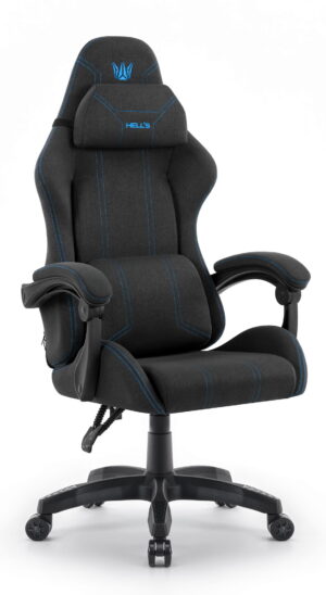 Геймерське крісло Hell's Chair HC-1014 Black Blue тканина