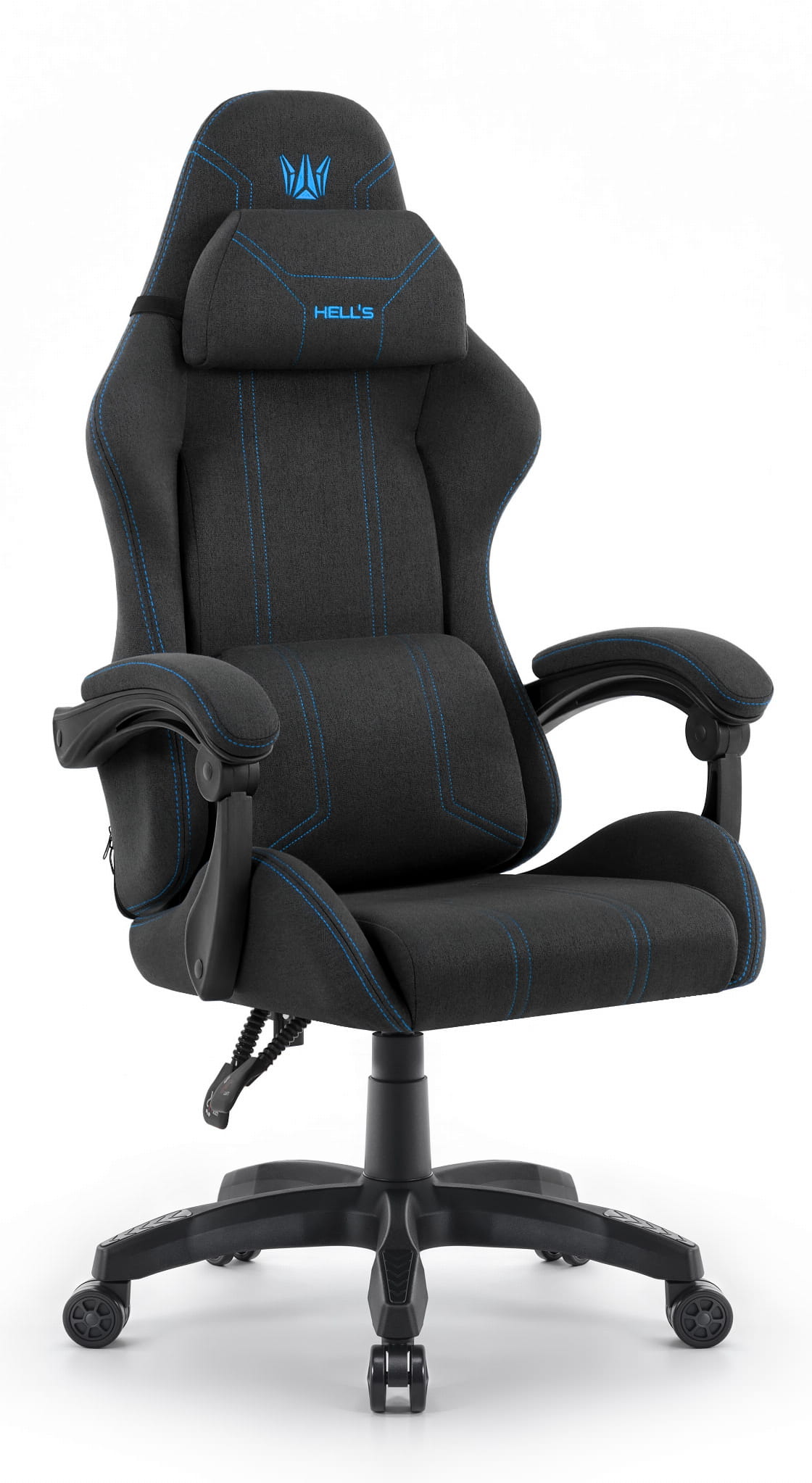 Геймерське крісло Hell's Chair HC-1014 Black Blue тканина