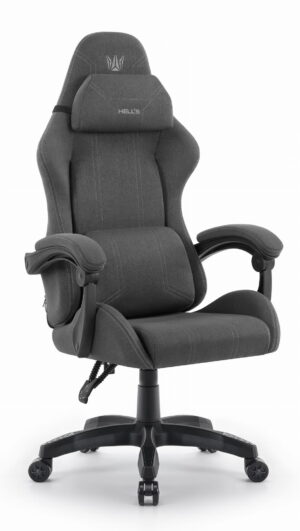 Геймерське крісло Hell's Chair HC-1014 Grey Black тканина