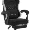 Геймерське крісло Hell's Chair HC-1015 Black Grey тканина