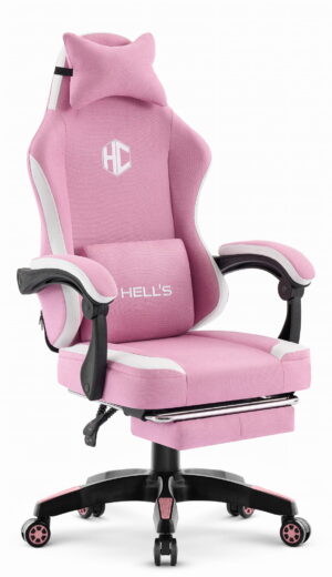 Геймерське крісло Hell's Chair HC-1016 Pink тканина