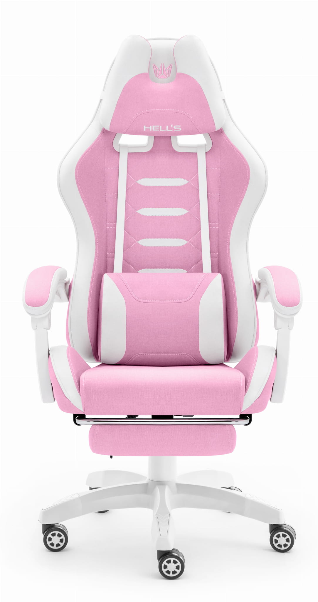 Геймерське крісло Hell's Chair HC-1039 2.0 Pink White тканина - Зображення 2