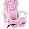 Геймерське крісло Hell's Chair HC-1039 2.0 Pink White тканина
