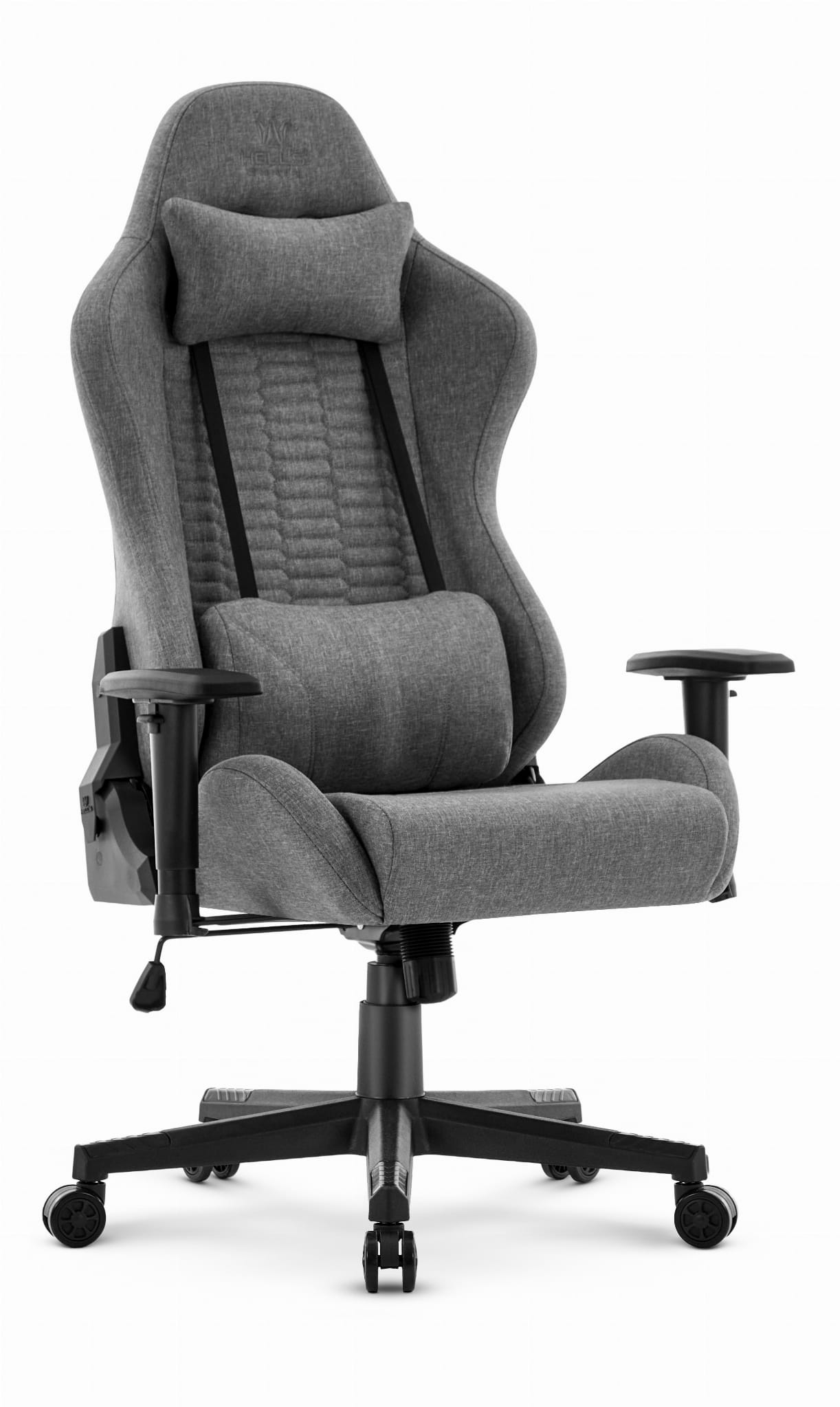 Геймерське крісло Hell's Chair HC-2000 Grey Black тканина