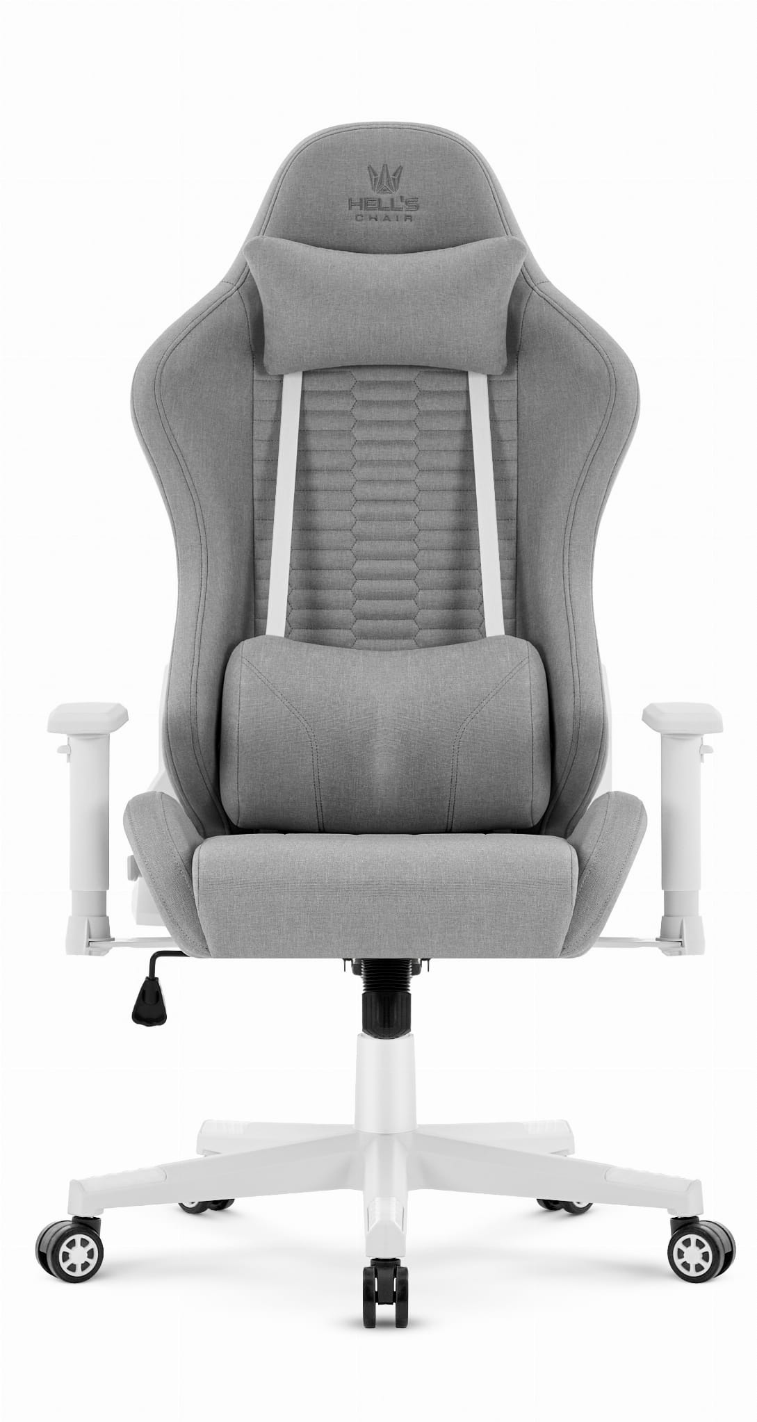 Геймерське крісло Hell's Chair HC-2000 Grey White тканина - Зображення 3