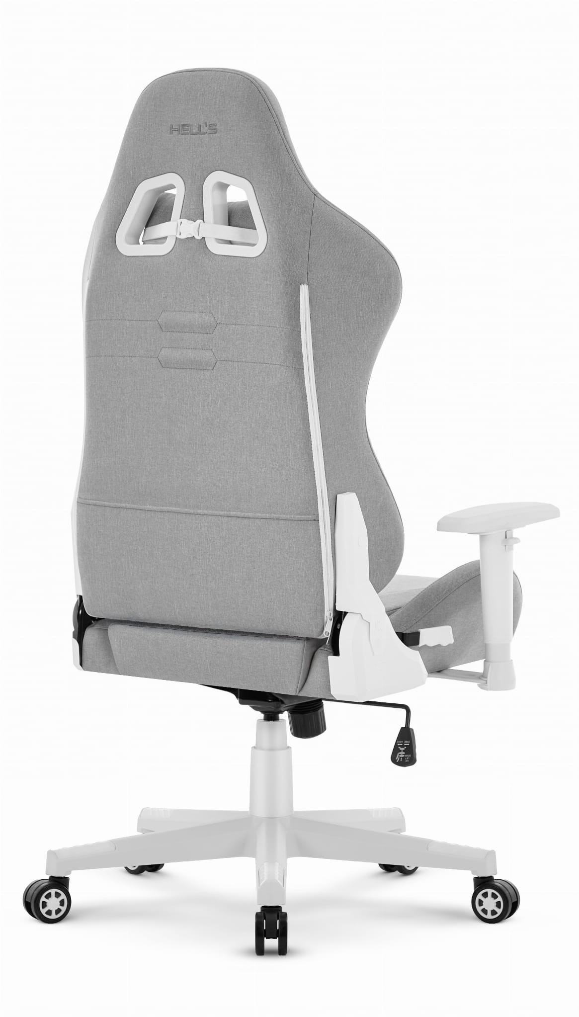 Геймерське крісло Hell's Chair HC-2000 Grey White тканина - Зображення 5